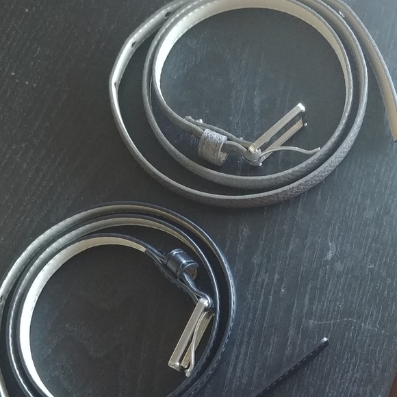 2 Office Appropriate Belts Faux Leather Like New - Picture 2 of 3